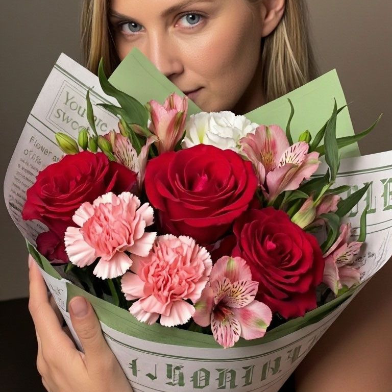 Зелёная газета и алая лента
